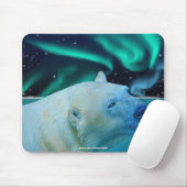 Polar Beer & Aurora Borealis Art Mousepad Muismat (Met muis)