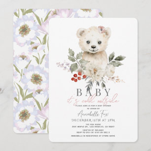 Polar Beer Baby Het is koud buiten Baby shower Kaart