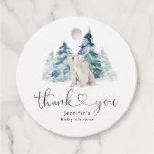 Polar beer baby shower bedankt bedankjes labels (Voorkant)