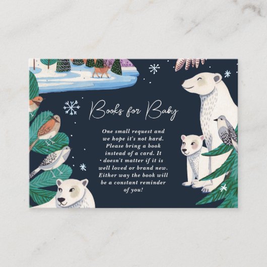 Polar Beer Baby shower Book Request Enclosure Informatiekaartje (Voorkant)