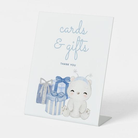 Polar Beer Baby shower Geschenken en Kaarten Reclamebord Met Voetstuk (Voorkant)