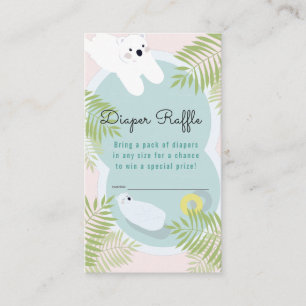 Polar Beer Baby shower Luier Raffle Ticket Informatiekaartje