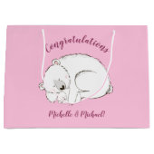 Polar Beer Baby shower Roze meisje Groot Cadeauzakje