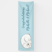 Polar Beer Baby shower Winter Blue Boy Spandoek (Verticaal)