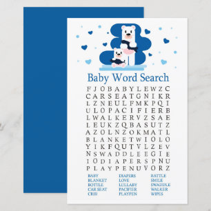 Polar beer Baby shower Word Search Game