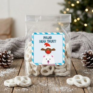 Polar Beer Behandelingen Kerst Vierkante Sticker