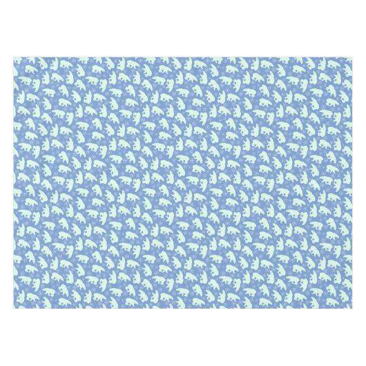 Polar Beer Blue Winter Tafelkleed (Voorkant (Horizontaal))