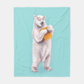 Polar Beer Book Lover Nerdy Fleece Deken (Voorkant)