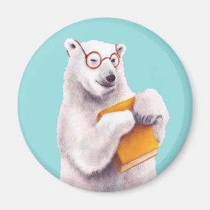 Polar Beer Book Lover Nerdy Magneet