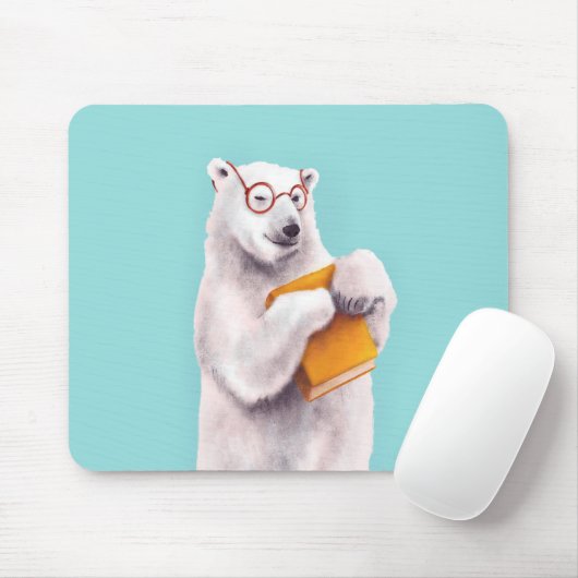Polar Beer Book Lover Nerdy Muismat (Met muis)