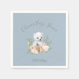 Polar Beer Boy Blue Baby shower Napkins Servet