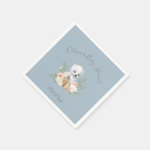 Polar Beer Boy Blue Baby shower Napkins Servet (Hoek)