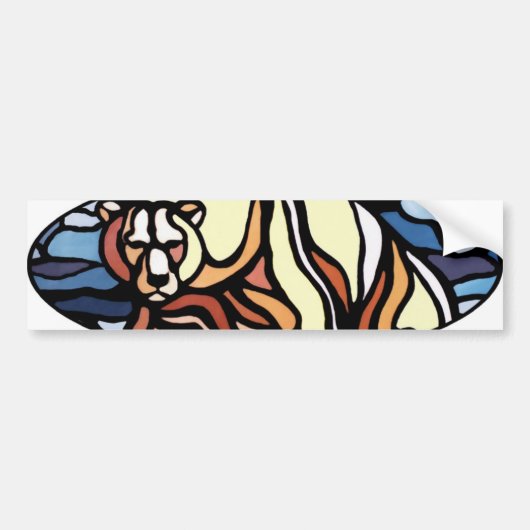 Polar Beer Bumpersticker Canada Wildlife Gifts (Voorkant)