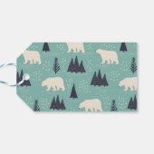 Polar Beer Cool Ivory and Mint Green Holiday Cadeaulabel (Achterkant Horizontaal)