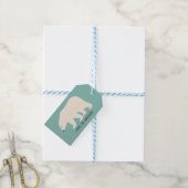 Polar Beer Cool Ivory and Mint Green Holiday Cadeaulabel (Met Touw)
