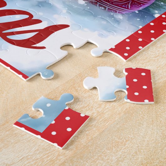 Polar Beer Cub Vrolijk Kerstfeest Kind Legpuzzel (Zijkant)