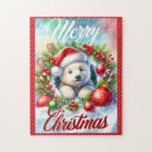 Polar Beer Cub Vrolijk Kerstfeest Kind Legpuzzel (Verticaal)