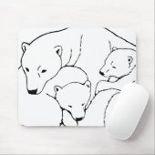 Polar Beer & Cubs Mousepad Twin Beren Art Mousepad Muismat (Met muis)