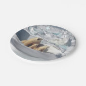 Polar Beer Cubs sneeuwfoto Papieren Bordje (Gekanteld)