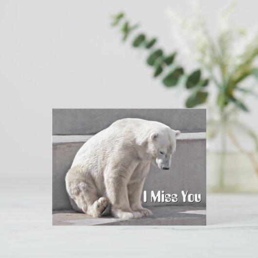 Polar Beer dat ik je mis Briefkaart (Staand voorkant)