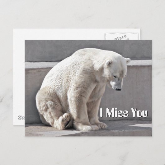 Polar Beer dat ik je mis Briefkaart (Voorkant / Achterkant)