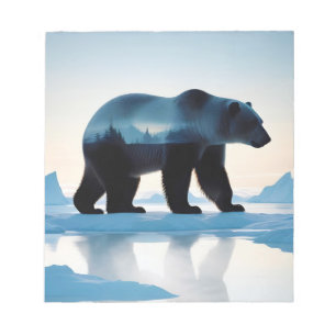 Polar Beer dubbele blootstelling dierlijke Natuur Notitieblok