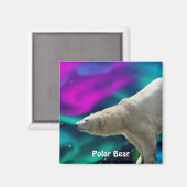 Polar Beer en Aurora Arctic Wildlife Art Magnet Magneet (Voorkant / Achterkant)