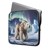 Polar Beer en Aurora Art Laptop Sleeve (Voorkant Links)