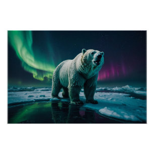 Polar Beer en Aurora Art Perfect Poster