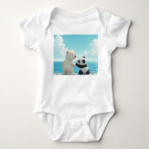 Polar beer en baby panda romper