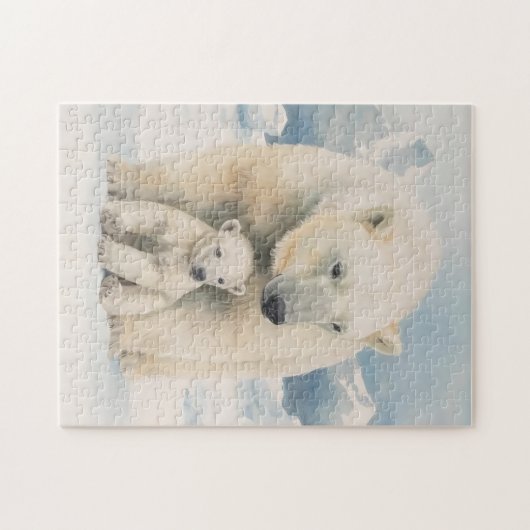 Polar Beer en Cub Arctic Elegance Legpuzzel (Horizontaal)