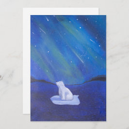 Polar Beer en het noorderlicht Feestdagenkaart