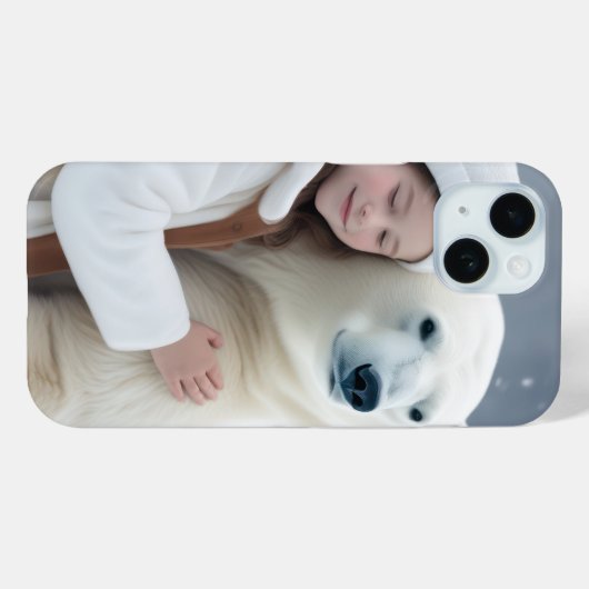 Polar Beer en meisje Case-Mate iPhone Case (Achterkant (horizontaal))