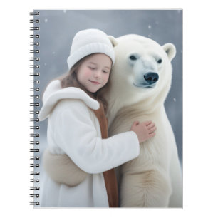 Polar Beer en meisje knuffel Notitieboek