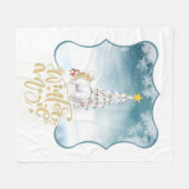 Polar Beer en Penguin Fleece Deken (Voorkant (Horizontaal))