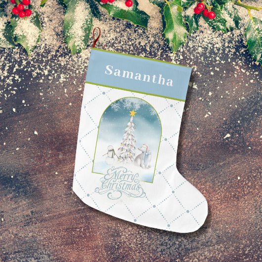 Polar Beer en Sneeuwman Kerstkous Grote Kerstsok