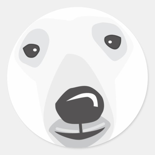 Polar Beer Face Ronde Sticker (Voorkant)