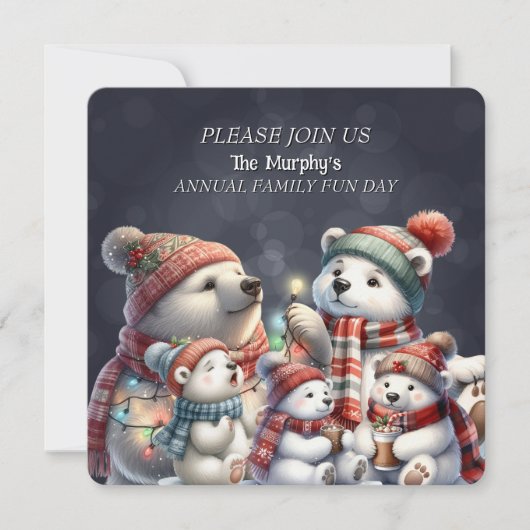 Polar Beer Family Fun Day Uitnodigingen (Voorkant)