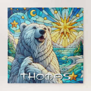 Polar Beer Faux Glas in lood gepersonaliseerd Legpuzzel