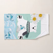 Polar Beer Fish Daisy Floral Bathroom Towel Bad Handdoek (Handdoek)