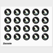 Polar Beer Funny Science Pun Dark BG Ronde Sticker (Vel)