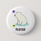 Polar Beer Funny Science Pun Ronde Button 5,7 Cm (Voorkant)