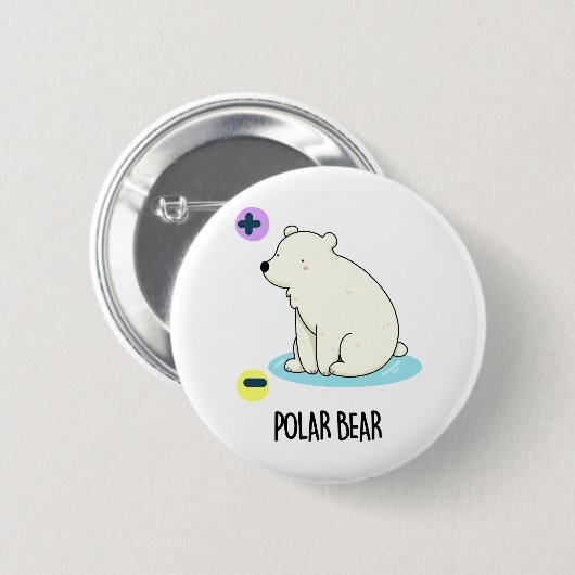 Polar Beer Funny Science Pun Ronde Button 5,7 Cm (Voorkant /achterkant)