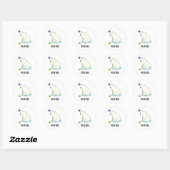Polar Beer Funny Science Pun Ronde Sticker (Vel)