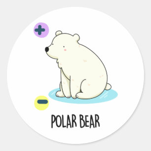 Polar Beer Funny Science Pun Ronde Sticker