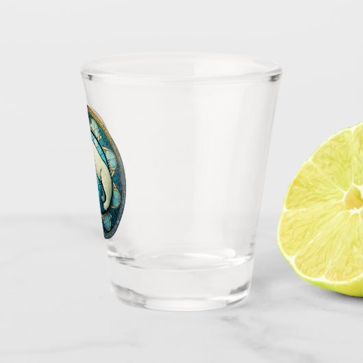 Polar Beer Glas in lood Style AI Art Shot Glass (Rechts)