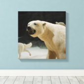 Polar Beer Grin Canvas Afdruk (Insitu (Houten vloer))