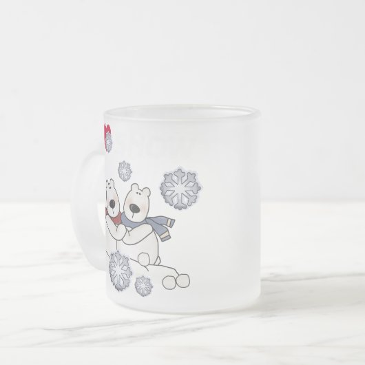 Polar Beer Hug Matglas Koffiemok (Voorkant links)