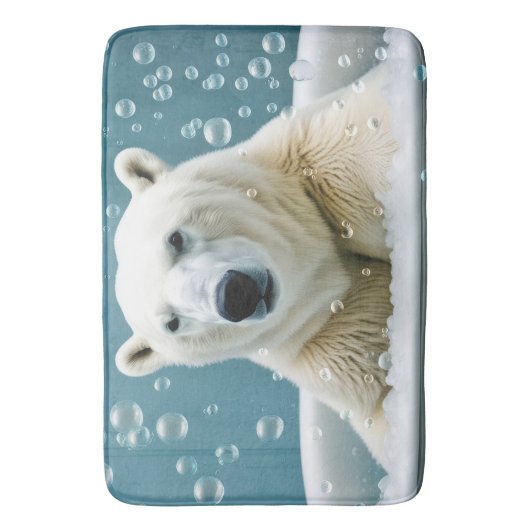 Polar Beer in bubbelbad Badmat (Voorkant Verticaal)