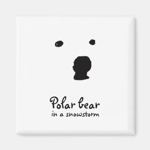 Polar Beer in een sneeuwstorm T-shirt Magneet
